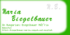 maria biegelbauer business card